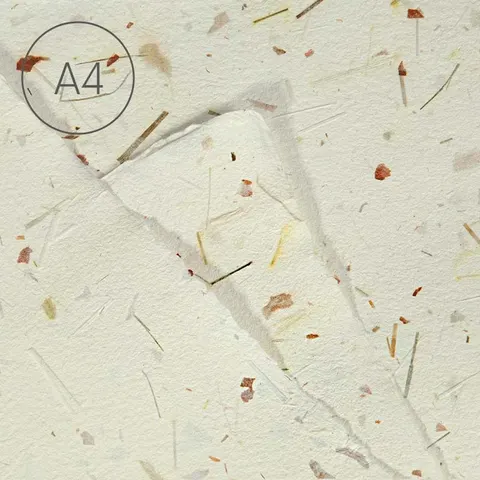 Papier czerpany gładki A4 - Cebula + Trawa