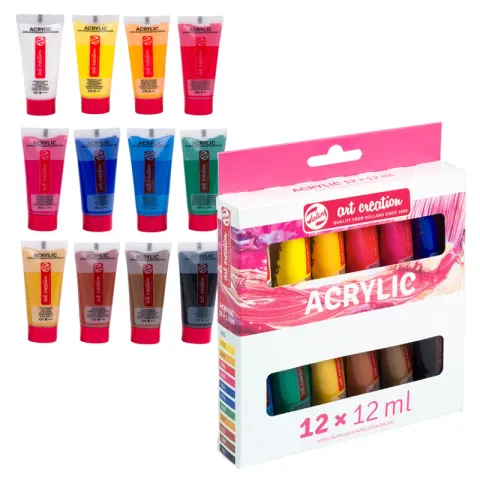 Zestaw farby akrylowych TALENS Art Creation 12 ml - 12 kolorów