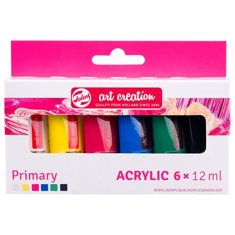Farby akrylowe 6x12ml Primary Art Creation Talens