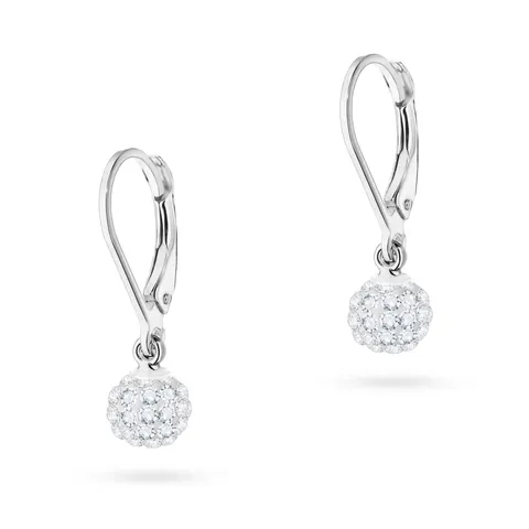 Srebrne kolczyki błyszczące kule shamballa 8mm Soledo