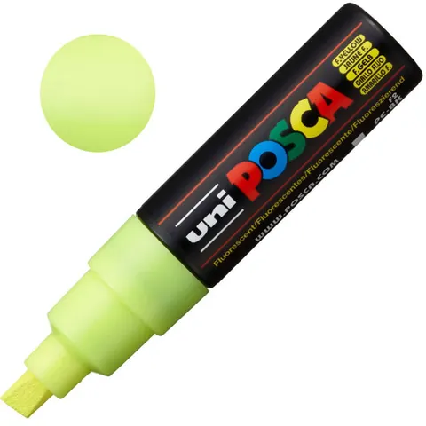 Marker z farbą Posca PC-8K Fluo żółty, Uni