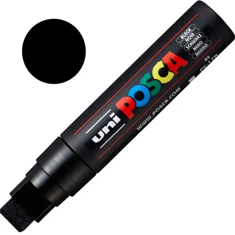 Marker z farbą plakatową Posca PC-17K, czarny, Uni