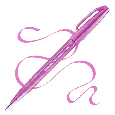 Pisak BRUSH SIGN PEN purpurowy SES15C-P2X PENTEL