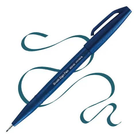 Pisak BRUSH SIGN PEN niebiesko-czarny SES15C-CAX PENTEL