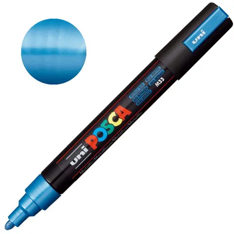 Marker UNI Posca PC-5M Metallic (niebieski)