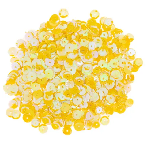 Cekiny opalizujące 6 mm - 06 żółty