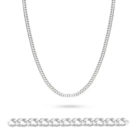 Srebrny łańcuch męski pancerka 3,7mm Pancerka