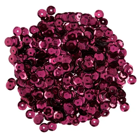 Cekiny metalizowane 6 mm - 24 bordo