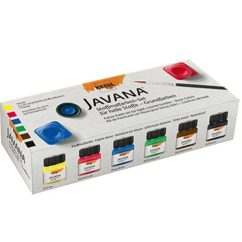 Zestaw farb do tkanin Javana Kreul 6x20 ml - Basic Colors