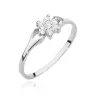 Pierścionek srebrny kwiatek z cyrkoniami Soledo