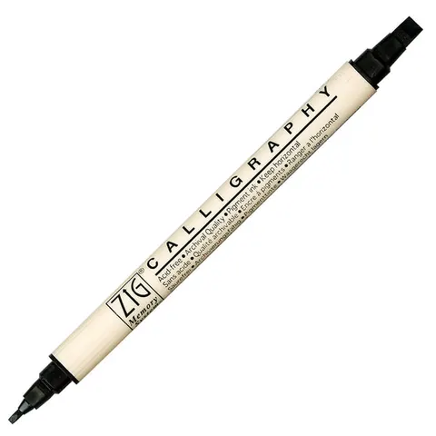 Kuretake Calligraphy 2mm & 5mm 010 PURE BLACK MS-3400/010