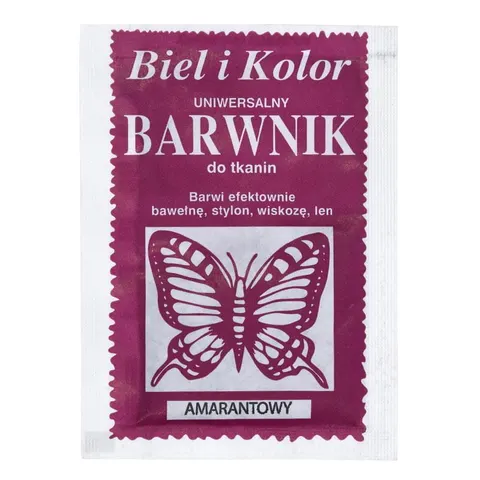 Barwnik do tkanin Biel i Kolor - amarantowy