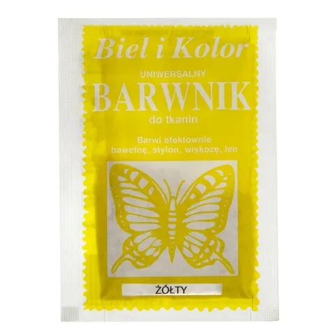 Barwnik do tkanin Biel i Kolor - żółty