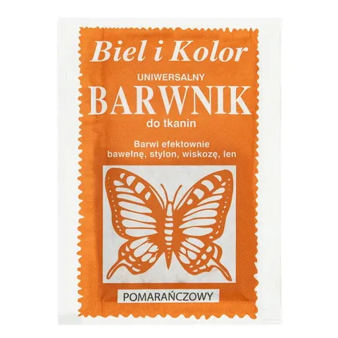 Barwnik do tkanin Biel i Kolor - pomarańczowy