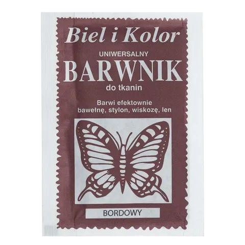 Barwnik do tkanin Biel i Kolor - bordowy