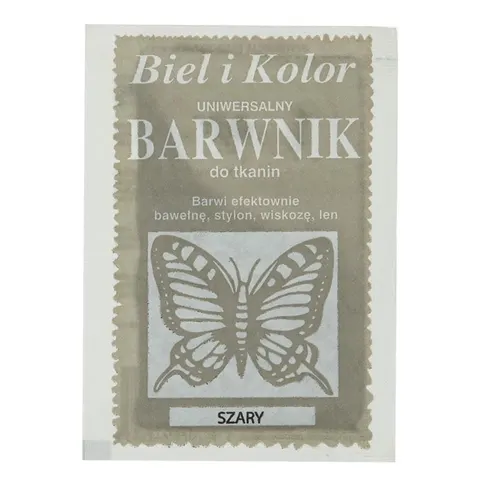 Barwnik do tkanin Biel i Kolor - szary