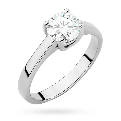 Pierścionek białe złoto diament laboratoryjny 1,00ct oprawa cathedral Lab Diamonds