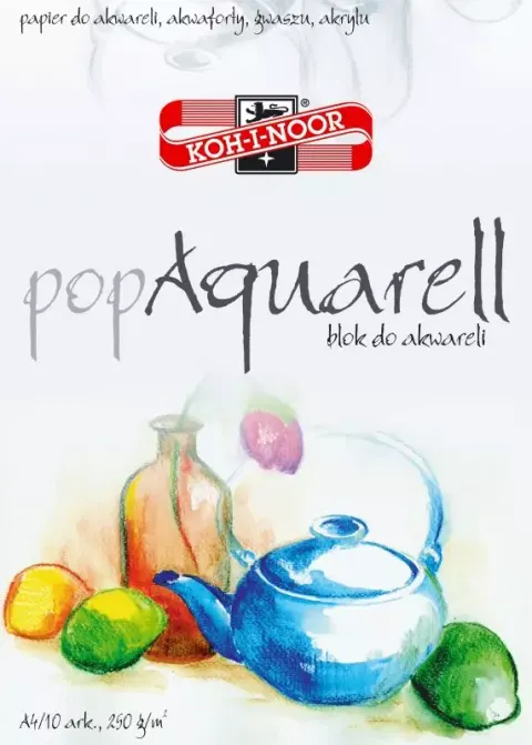 Blok do akwareli Koh-i-Noor Pop Aquarell - A4, 250 g, 10 ark.