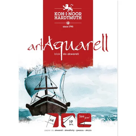 Blok do akwareli Koh-i-Noor Art Aquarell - A4, 300 g, 10 ark.