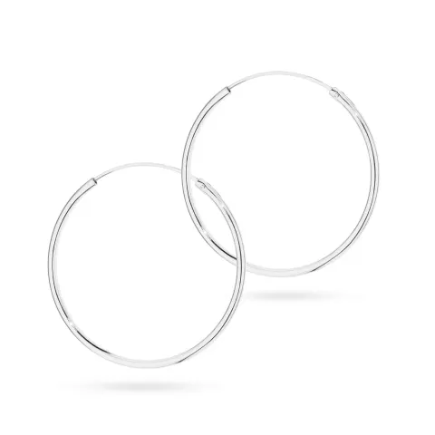 Srebrne kolczyki kółka kreolki 30mm Jeso