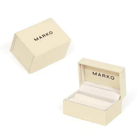 Pudełko Marko premium kremowe ecru na obrączki