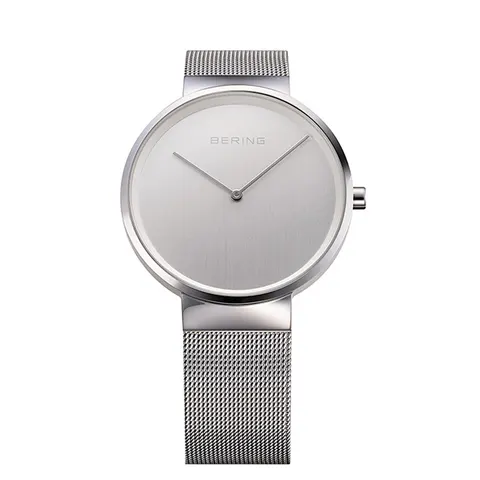 Męski zegarek Bering Classic 14539-000 stalowa bransoleta mesh