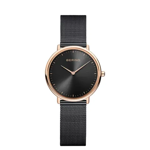 Zegarek damski Bering Classic 15729-166 czarna bransoleta mesh