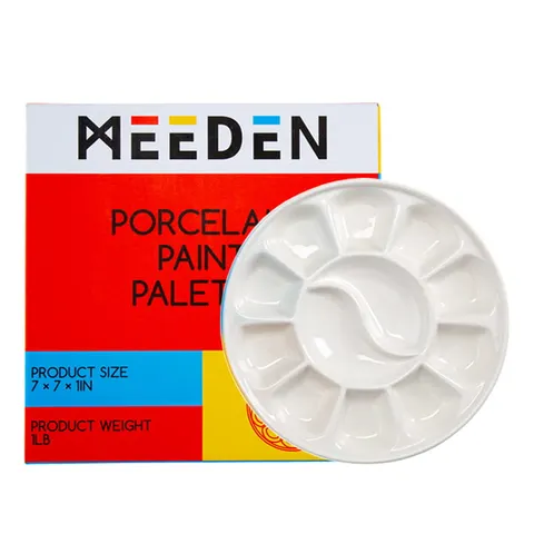 Paleta malarska ceramiczna Meeden średnica 18 cm 12 zagłębień