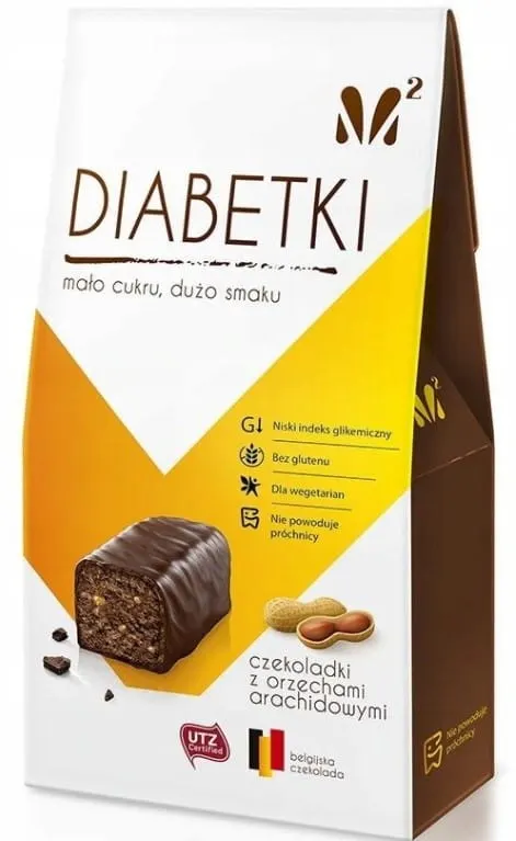 Czekoladki Diabetki orzech arachidowy bez cukru 100 g Ekowital