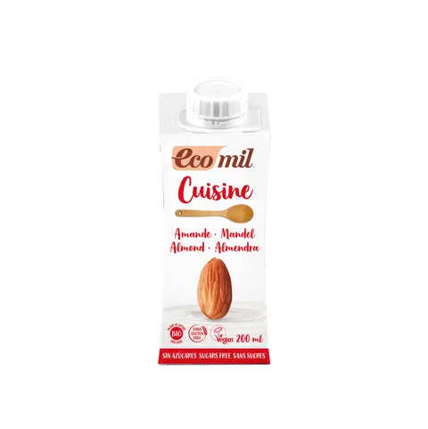 Krem do gotowania z migdałów bez cukru BIO 200 ml Ecomil