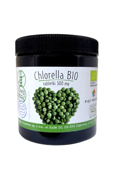 Chlorella Bezglutenowa Bio Tabletki 140 g - Pięć Przemian