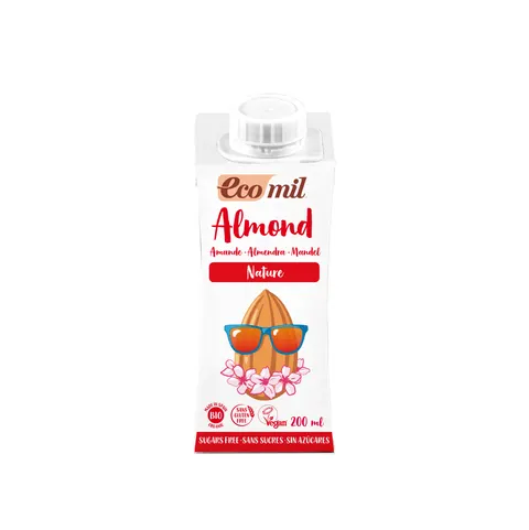Napój migdałowy bez cukru BIO 200 ml Ecomil