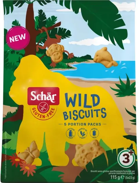 Ciasteczka Bezglutenowe Wild Biscuits 115 g - Schar