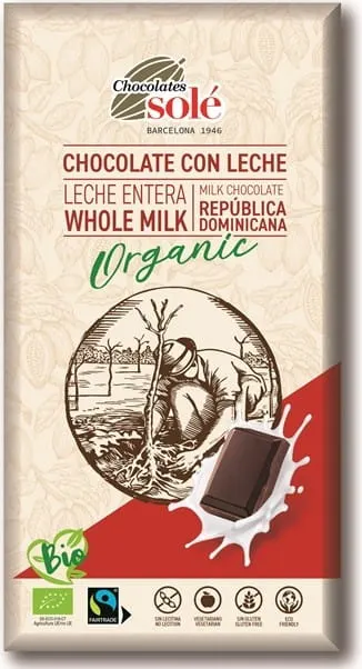Czekolada Mleczna Bio 100 g - Sole