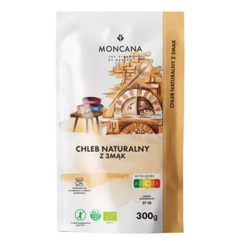 MIESZANKA NA CHLEB NATURALNY Z 3 MĄK 300G MONCANA