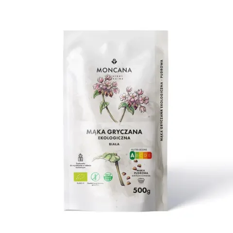Mąka Gryczana Jasna Bezglutenowa Bio 500g - Moncana