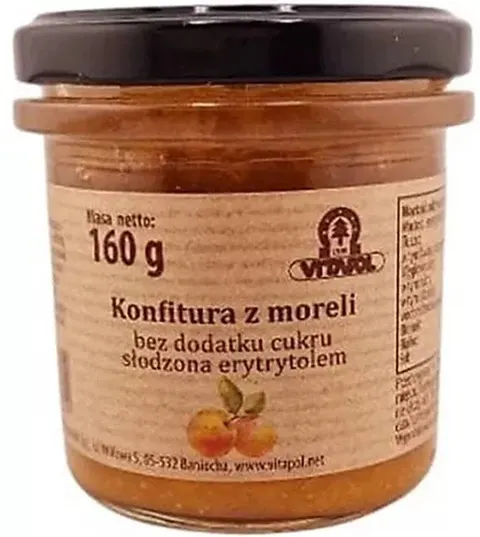 Konfitura z Moreli Słodzona Erytrytolem 160g - Vitapol