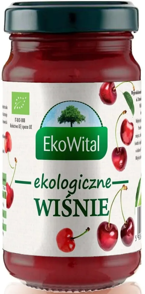Mus Wiśniowy bez Dodatku Cukru Bio 250 g - Eko Wital