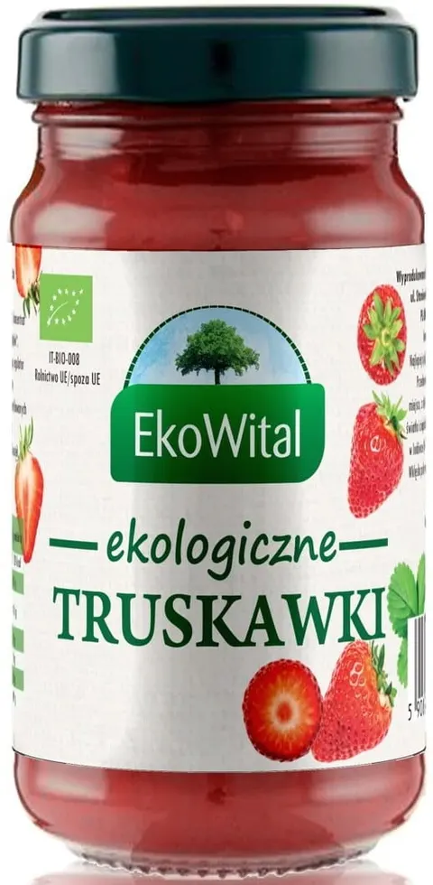 Mus Truskawkowy bez Dodatku Cukru Bio 250 g - Eko Wital