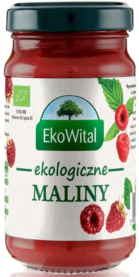 Mus Malinowy bez Dodatku Cukru Bio 250 g - Eko Wital