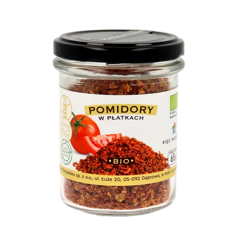 Pomidory w Płatkach Bezglutenowe Bio 60 g - Pięć Przemian