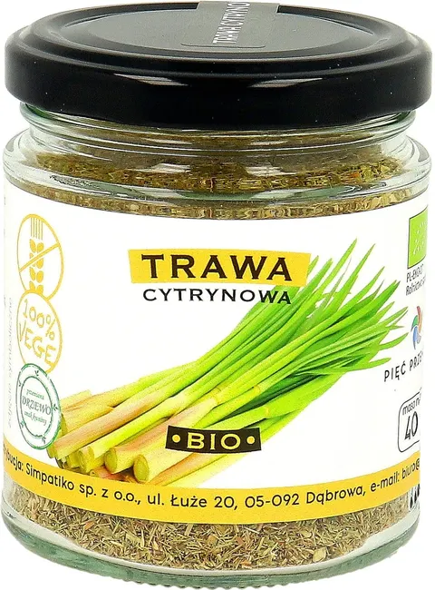 Trawa Cytrynowa Bezglutenowa Bio 40 g - Pięć Przemian
