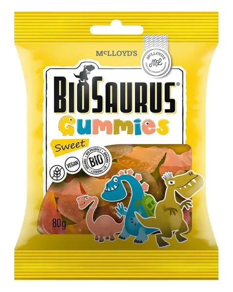 Żelki Słodkie Bio 80 g - Biosaurus