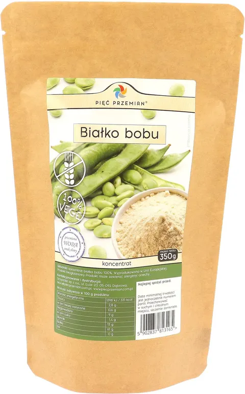 Białko Bobu Koncentrat Bezglutenowe 350 g - Pięć Przemian