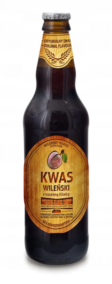 Kwas Chlebowy Wileński z Suszoną Śliwką 500 ml - Pbe
