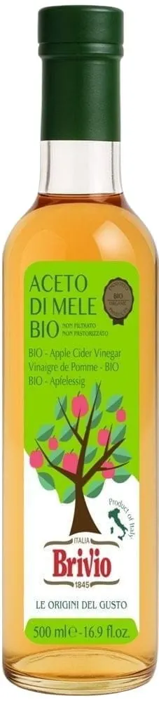 Ocet Jabłkowy Niefiltrowany Bio 500 ml - Brivio