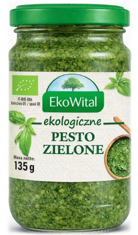 Pesto Zielone z Bazyli Bio 135 g - Eko Wital