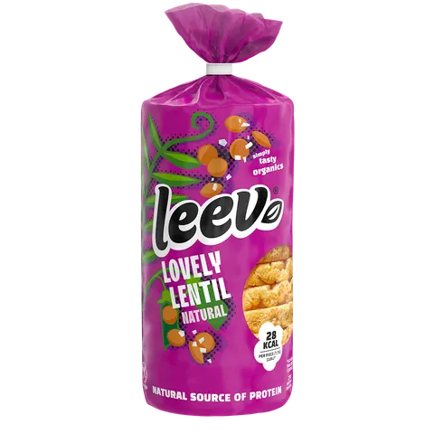 Wafle z Soczewicy Proteinowe Solone Bezglutenowe Bio 100 g - Leev