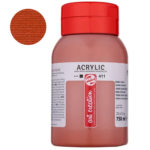 Farba akrylowa Talens Art Creation 750 ml 411 Burnt Sienna