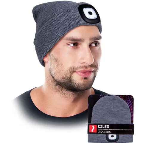 Czapka Zimowa LED Z Wymienną Latarką REIS CZLED_S
